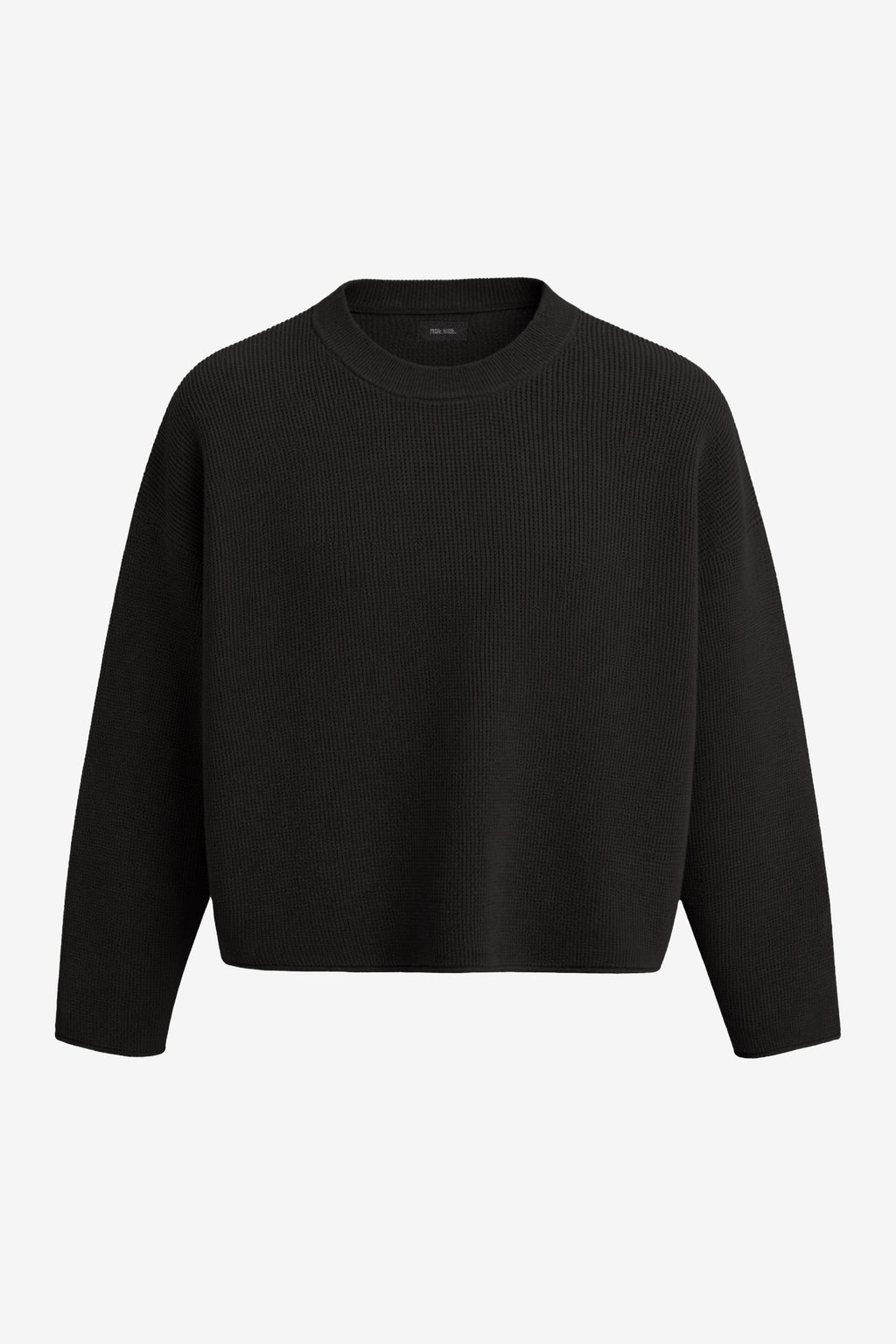 Waffle Knit Sweater (Midnight Black)